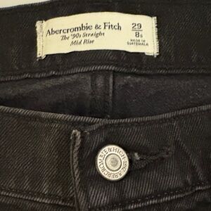 Abercrombie & Fitch Black 90s Straight Jean SHORT